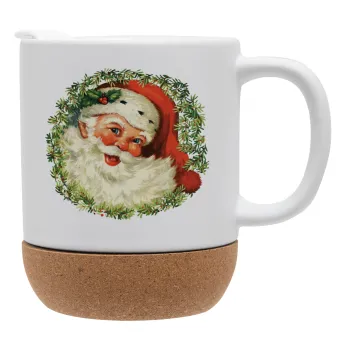 Santa Claus, Κούπα, κεραμική με βάση φελού και καπάκι (ΜΑΤ), 330ml