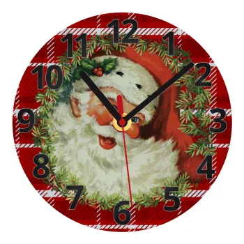 Santa Claus, Ρολόι τοίχου γυάλινο (20cm)