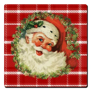 Santa Claus, Τετράγωνο μαγνητάκι ξύλινο 6x6cm