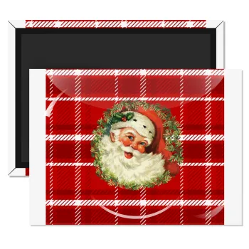Santa Claus, Ορθογώνιο μαγνητάκι ψυγείου διάστασης 9x6cm