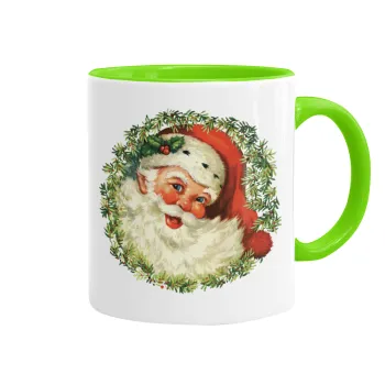 Santa Claus, Mug colored light green, ceramic, 330ml