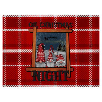 Oh Christmas Night, Επιφάνεια κοπής γυάλινη (38x28cm)