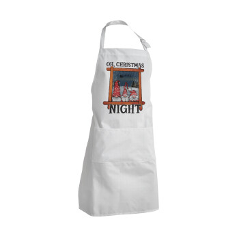 Oh Christmas Night, Adult Chef Apron (with sliders and 2 pockets)