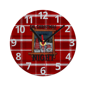 Oh Christmas Night, Ρολόι τοίχου γυάλινο (20cm)