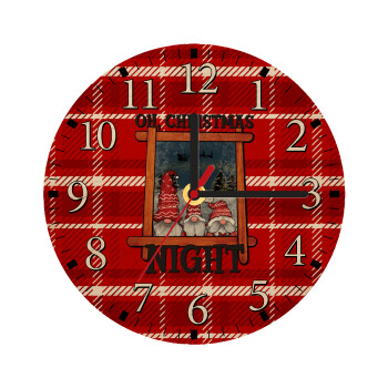 Oh Christmas Night, Ρολόι τοίχου ξύλινο plywood (20cm)