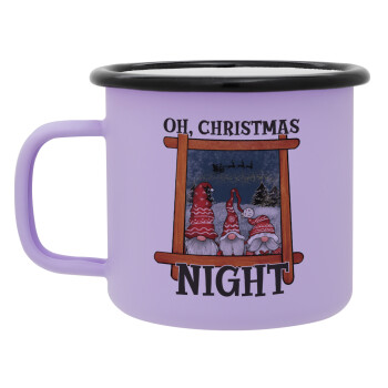 Oh Christmas Night, Κούπα Μεταλλική εμαγιέ ΜΑΤ Light Pastel Purple 360ml