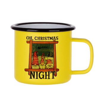 Oh Christmas Night, Metallic enamel MATT Yellow cup 360ml