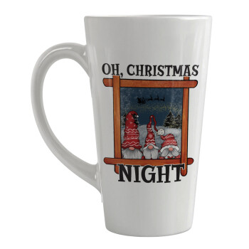 Oh Christmas Night, Κούπα κωνική Latte Μεγάλη, κεραμική, 450ml