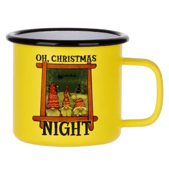 Oh Christmas Night, Metallic enamel MATT Yellow cup 360ml