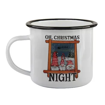 Oh Christmas Night, Κούπα εμαγιέ με μαύρο χείλος 360ml