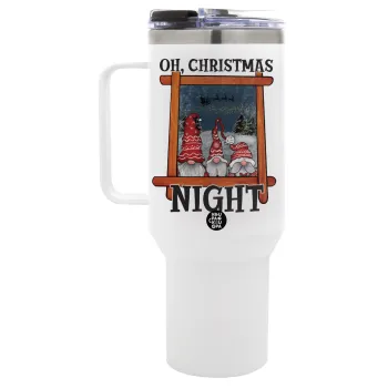 Oh Christmas Night, Mega Tumbler με καπάκι, διπλού τοιχώματος (θερμό) 1,2L