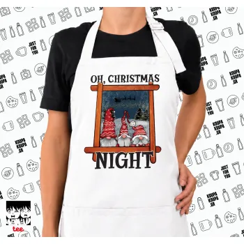 Oh Christmas Night, Ποδιά μακριά Σεφ ολόσωμη με τσέπες white (ΕΝΗΛΙΚΩΝ)