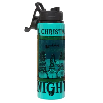 Oh Christmas Night, Μεταλλικό παγούρι νερού με καπάκι ασφαλείας, αλουμινίου 850ml