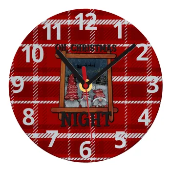 Oh Christmas Night, Ρολόι τοίχου γυάλινο (20cm)