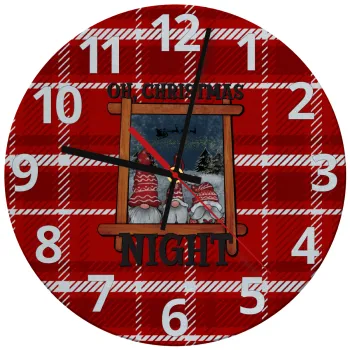 Oh Christmas Night, Ρολόι τοίχου γυάλινο (30cm)