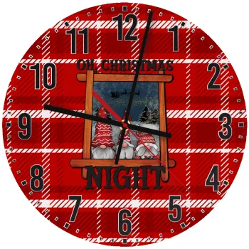 Oh Christmas Night, Ρολόι τοίχου ξύλινο (30cm)