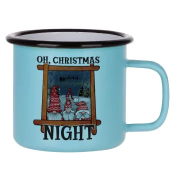 Oh Christmas Night, Κούπα Μεταλλική εμαγιέ ΜΑΤ σιέλ 360ml