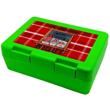Oh Christmas Night, Children's cookie container GREEN 185x128x65mm (BPA free plastic)