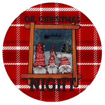 Oh Christmas Night, Mousepad Στρογγυλό 20cm