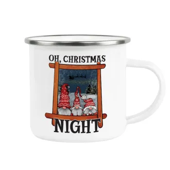 Oh Christmas Night, Metallic enamel cup white 360ml