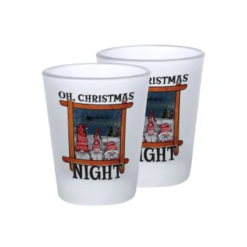 Oh Christmas Night, Σφηνοπότηρα γυάλινα 45ml του πάγου (2 τεμάχια)