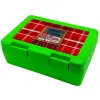 Children's cookie container GREEN 185x128x65mm (BPA free plastic)