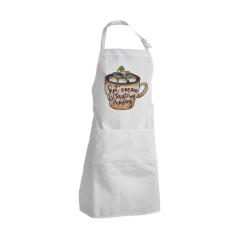 Hot Cocoa And Christmas Movies, Adult Chef Apron (with sliders and 2 pockets)