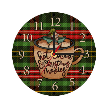 Hot Cocoa And Christmas Movies, Ρολόι τοίχου ξύλινο plywood (20cm)