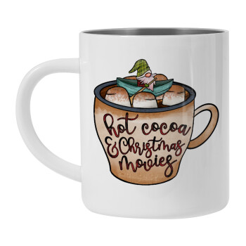 Hot Cocoa And Christmas Movies, Mug Stainless steel double wall 300ml