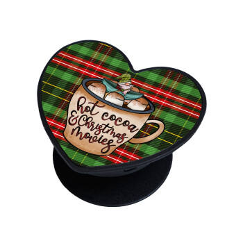 Hot Cocoa And Christmas Movies, Phone Holders Stand  καρδιά Μαύρο Βάση Στήριξης Κινητού στο Χέρι