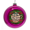 Purple Christmas tree ornament bauble 8cm