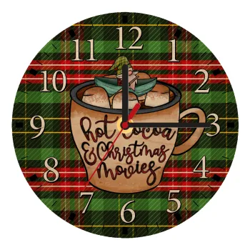 Hot Cocoa And Christmas Movies, Ρολόι τοίχου ξύλινο plywood (20cm)