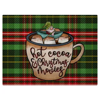 Hot Cocoa And Christmas Movies, Επιφάνεια κοπής γυάλινη (38x28cm)