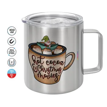 Hot Cocoa And Christmas Movies, Mug Stainless steel double wall 300ml