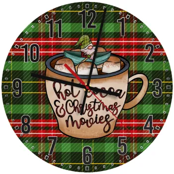 Hot Cocoa And Christmas Movies, Ρολόι τοίχου ξύλινο (30cm)