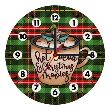 Hot Cocoa And Christmas Movies, Ρολόι τοίχου ξύλινο (20cm)