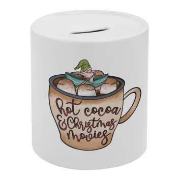 Hot Cocoa And Christmas Movies, Κουμπαράς πορσελάνης με τάπα