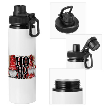 Ho ho ho, Μεταλλικό παγούρι νερού με καπάκι ασφαλείας, αλουμινίου 850ml