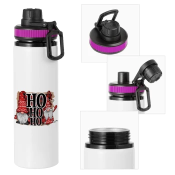 Ho ho ho, Μεταλλικό παγούρι νερού με καπάκι ασφαλείας, αλουμινίου 850ml