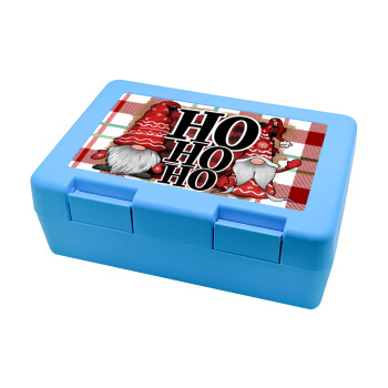 Ho ho ho, Children's cookie container LIGHT BLUE 185x128x65mm (BPA free plastic)