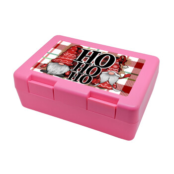 Ho ho ho, Children's cookie container PINK 185x128x65mm (BPA free plastic)
