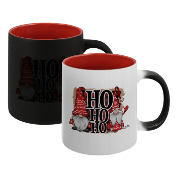 Ho ho ho, Κούπα Μαγική εσωτερικό κόκκινο, κεραμική, 330ml που αλλάζει χρώμα με το ζεστό ρόφημα (1 τεμάχιο)