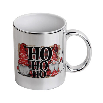 Ho ho ho, Mug ceramic, silver mirror, 330ml