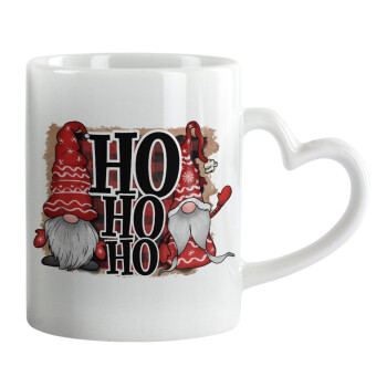Ho ho ho, Mug heart handle, ceramic, 330ml
