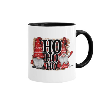 Ho ho ho, Κούπα χρωματιστή μαύρη, κεραμική, 330ml