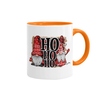 Ho ho ho, Κούπα χρωματιστή πορτοκαλί, κεραμική, 330ml
