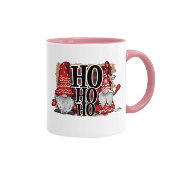 Ho ho ho, Κούπα χρωματιστή ροζ, κεραμική, 330ml