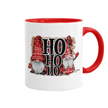 Ho ho ho, Κούπα χρωματιστή κόκκινη, κεραμική, 330ml