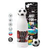 Soccer Metal mug thermos, double wall, 550ml