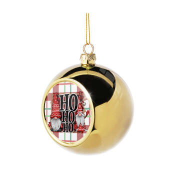 Ho ho ho, Χριστουγεννιάτικη μπάλα δένδρου Χρυσή 8cm